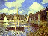 Claude Monet The Road Bridge at Argenteuil painting